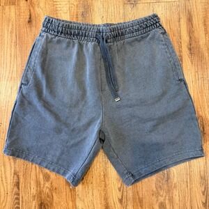 Talentless Mens French Terry Sweat Shorts Faded Charcoal Grey Medium Cotton